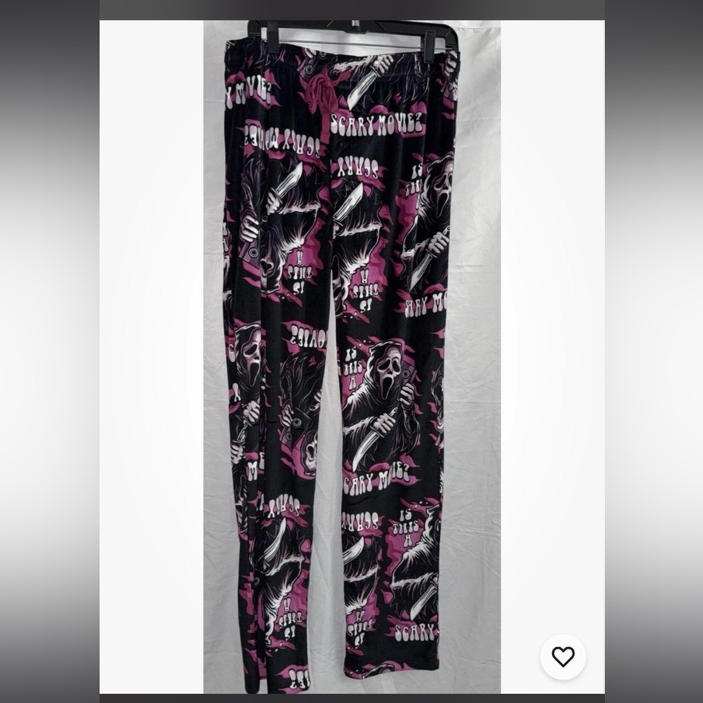 Men's Graphic Sweatpants - Black and Pink